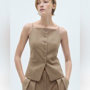 NWT - Mango Wool Blend Suit Waistcoat Vest